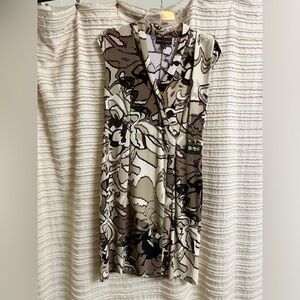 Dana Buchman Abstract Print Formal Dress